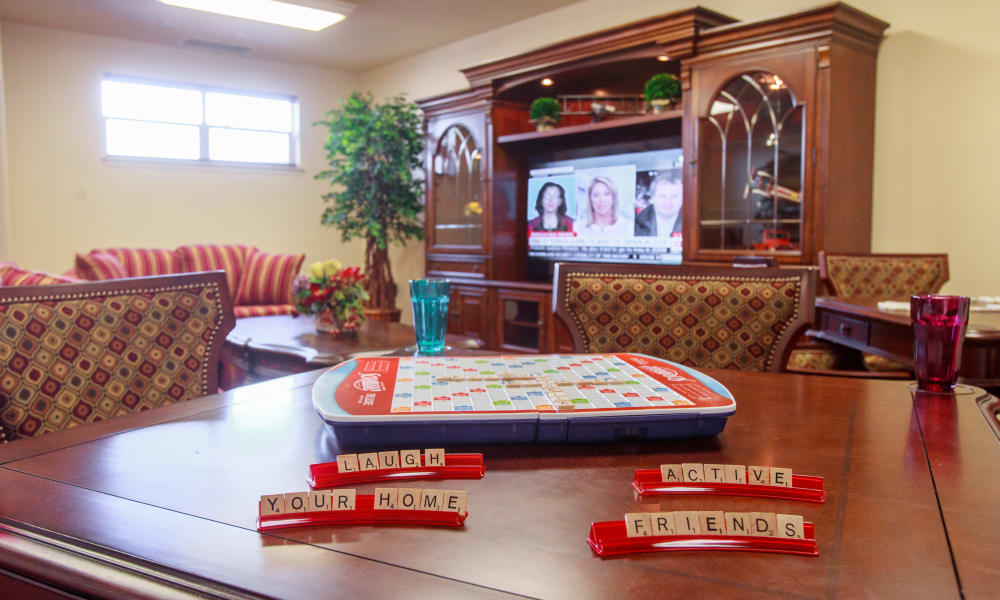 Play games like Scrabble with friends at Fairview Estates